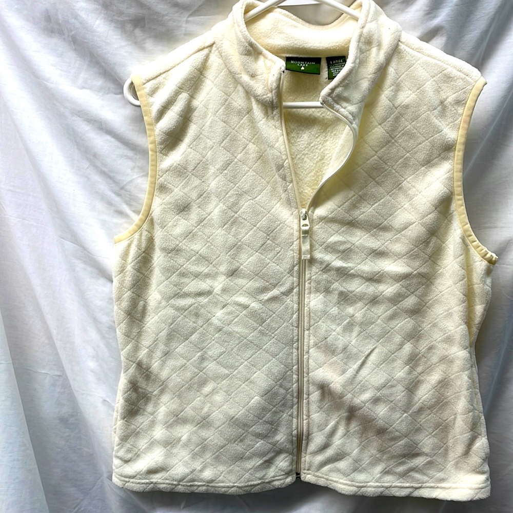 Mountain lake fleece zip front vest ladies sz L